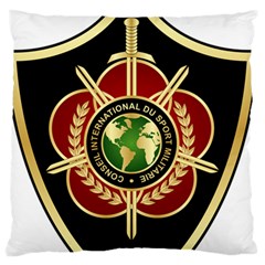 Iranian Cism Emblem Large Flano Cushion Case (one Side) by abbeyz71