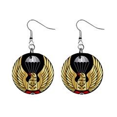 Iranian Army Freefall Parachutist 3rd Class Badge Mini Button Earrings by abbeyz71