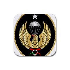 Iranian Army Freefall Parachutist 3rd Class Badge Rubber Coaster (square)  by abbeyz71