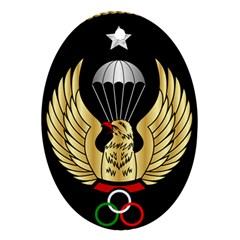 Iranian Army Freefall Parachutist 3rd Class Badge Oval Ornament (two Sides) by abbeyz71