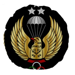 Iranian Army Freefall Parachutist 1st Class Badge Large 18  Premium Round Cushions by abbeyz71