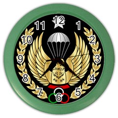 Iranian Army Freefall Parachutist Master 3rd Class Badge Color Wall Clock by abbeyz71