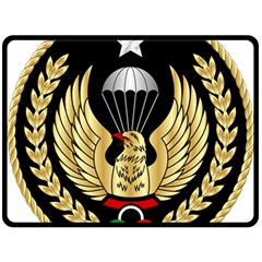 Iranian Army Freefall Parachutist Master 3rd Class Badge Double Sided Fleece Blanket (large)  by abbeyz71