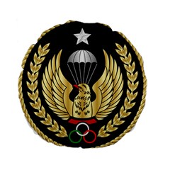 Iranian Army Freefall Parachutist Master 3rd Class Badge Standard 15  Premium Flano Round Cushions by abbeyz71