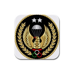 Iranian Army Parachutist Freefall Master 2nd Class Badge Rubber Square Coaster (4 Pack)  by abbeyz71