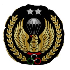 Iranian Army Parachutist Freefall Master 2nd Class Badge Large 18  Premium Round Cushions by abbeyz71