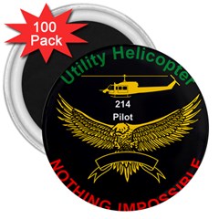 Iranian Army Aviation Bell 214 Helicopter Pilot Chest Badge 3  Magnets (100 Pack) by abbeyz71