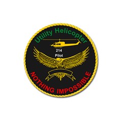 Iranian Army Aviation Bell 214 Helicopter Pilot Chest Badge Magnet 3  (round)