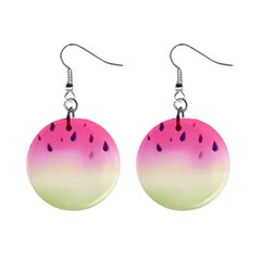 Watermelon Pastel Gradient Pink Watermelon Pastel Gradient Mini Button Earrings by genx