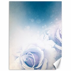 Beautiful Floral Design In Soft Blue Colors Canvas 18  X 24  by FantasyWorld7