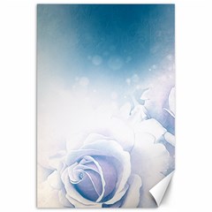 Beautiful Floral Design In Soft Blue Colors Canvas 20  X 30  by FantasyWorld7