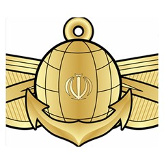 Iranian Navy Amphibious Warfare Badge Double Sided Flano Blanket (small)  by abbeyz71
