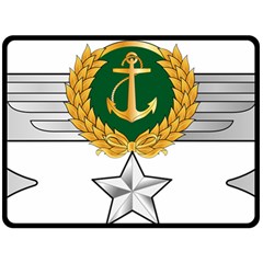 Iranian Navy Amphibious Warfare Badge Double Sided Fleece Blanket (large)  by abbeyz71