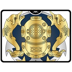 Iranian Navy Special Diver First Class Badge Double Sided Fleece Blanket (large)  by abbeyz71