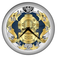 Iranian Navy Special Diver Second Class Badge Wall Clock (silver) by abbeyz71