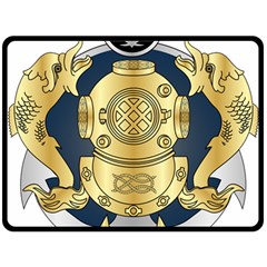 Iranian Navy Special Diver Second Class Badge Double Sided Fleece Blanket (large)  by abbeyz71