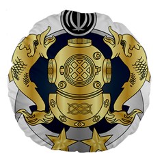 Iranian Navy Special Diver Second Class Badge Large 18  Premium Flano Round Cushions by abbeyz71