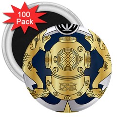 Iranian Navy Special Diver Third Class Badge 3  Magnets (100 Pack) by abbeyz71