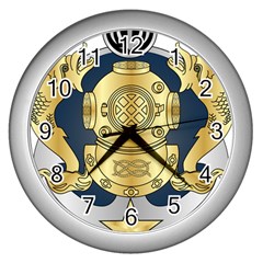 Iranian Navy Special Diver Third Class Badge Wall Clock (silver) by abbeyz71