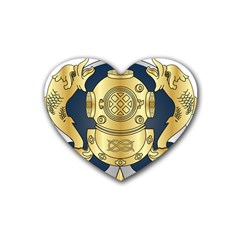 Iranian Navy Special Diver Third Class Badge Rubber Coaster (heart)  by abbeyz71