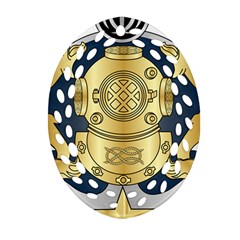 Iranian Navy Special Diver Third Class Badge Ornament (oval Filigree) by abbeyz71