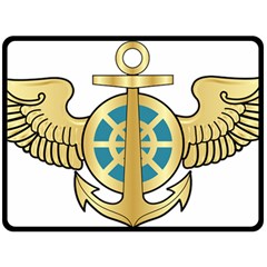 Iranian Navy Aviation Pilot Badge Fleece Blanket (large)  by abbeyz71
