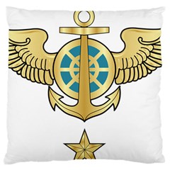 Iranian Navy Aviation Pilot Badge Third Class Large Flano Cushion Case (one Side) by abbeyz71