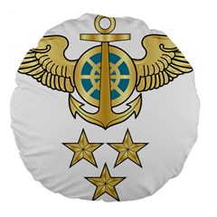 Iranian Navy Aviation Pilot Badge 1st Class Large 18  Premium Flano Round Cushions by abbeyz71