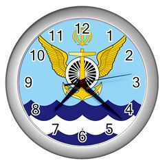 Official Insignia Of Iranian Navy Aviation Wall Clock (silver) by abbeyz71