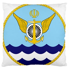 Official Insignia Of Iranian Navy Aviation Large Flano Cushion Case (one Side) by abbeyz71