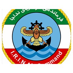 Official Insignia Of Iranian Navy Air Command Double Sided Flano Blanket (medium)  by abbeyz71