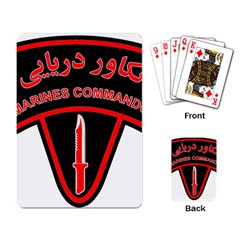 Marines Commando Of The Iranian Navy Badge Playing Cards Single Design by abbeyz71