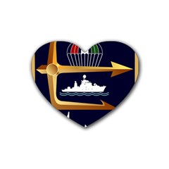 Iranian Navy Marine Corps Badge Rubber Coaster (heart)  by abbeyz71