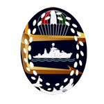 Iranian Navy Marine Corps Badge Oval Filigree Ornament (Two Sides) Back