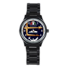 Iranian Navy Marine Corps Badge Stainless Steel Round Watch by abbeyz71