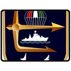 Iranian Navy Marine Corps Badge Double Sided Fleece Blanket (large)  by abbeyz71