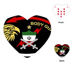 Iranian Army Bodyguard Badge Playing Cards (heart) by abbeyz71