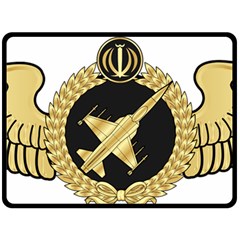 Iranian Air Force F-5 Fighter Pilot Wing Double Sided Fleece Blanket (large)  by abbeyz71