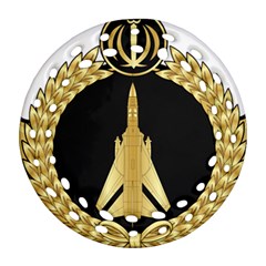 Iranian Air Force Sukhoi Su-24 Fighter Pilot Wing Round Filigree Ornament (two Sides) by abbeyz71