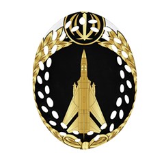 Iranian Air Force Sukhoi Su-24 Fighter Pilot Wing Oval Filigree Ornament (two Sides) by abbeyz71