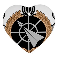 Iran Air Defense Force Badge - Silver Heart Ornament (two Sides)