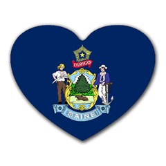 Flag Of Maine Heart Mousepads by abbeyz71