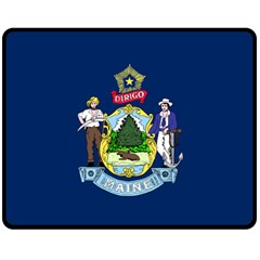 Flag Of Maine Fleece Blanket (medium)  by abbeyz71