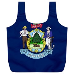 Flag Of Maine Full Print Recycle Bag (xl) by abbeyz71