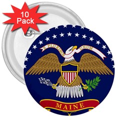 Flag Of The 20th Maine Volunteer Infantry Regiment 3  Buttons (10 Pack)  by abbeyz71