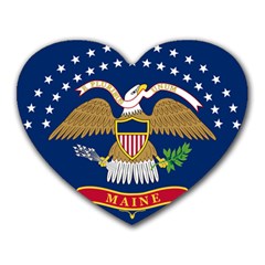 Flag Of The 20th Maine Volunteer Infantry Regiment Heart Mousepads by abbeyz71