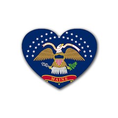 Flag Of The 20th Maine Volunteer Infantry Regiment Heart Coaster (4 Pack)  by abbeyz71