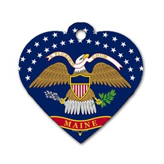 Flag Of The 20th Maine Volunteer Infantry Regiment Dog Tag Heart (one Side) by abbeyz71