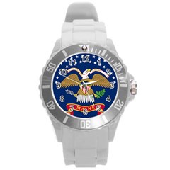 Flag Of The 20th Maine Volunteer Infantry Regiment Round Plastic Sport Watch (l) by abbeyz71