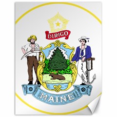 Great Seal Of The State Of Maine Canvas 18  X 24  by abbeyz71